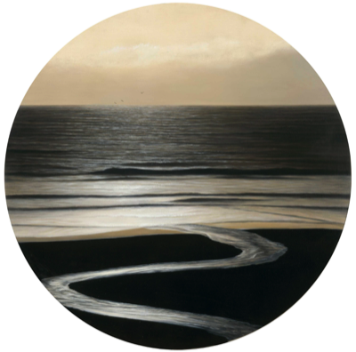  Zig Zag to the Sea, 24 Round, Giclée 