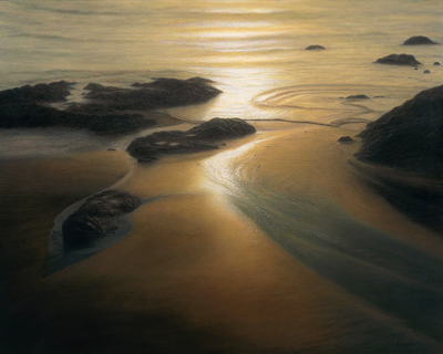  Ebb Tide in Gold, 24 x 30  Original Oil 