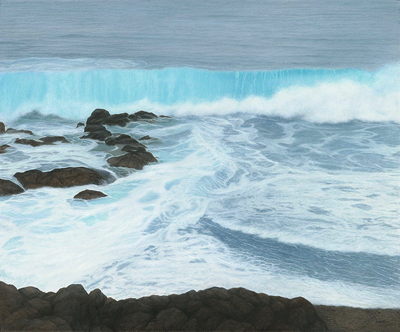  Blue Curl, 30 x 36, Original OIl 